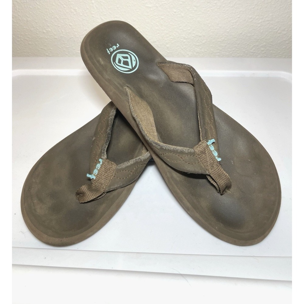 Reef Womens Sandals Thong‎ Flip Flop Casual Beach 9 Brown